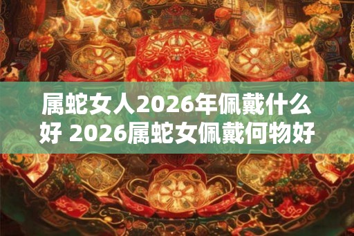 属蛇女人2026年佩戴什么好 2026属蛇女佩戴何物好