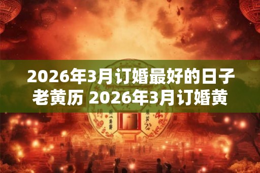 2026年3月订婚最好的日子老黄历 2026年3月订婚黄道吉日 2026年3月订婚最好的日子老黄历 2026年3月订婚黄道吉日