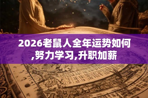 2026老鼠人全年运势如何,努力学习,升职加薪