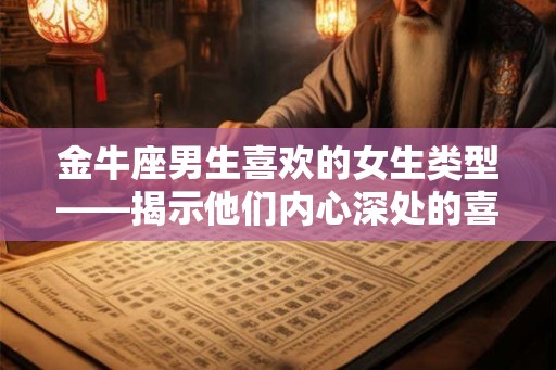 金牛座男生喜欢的女生类型——揭示他们内心深处的喜好 金牛座男生喜欢的女生类型——揭示他们内心深处的喜好