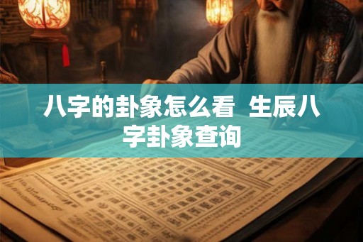 八字的卦象怎么看  生辰八字卦象查询