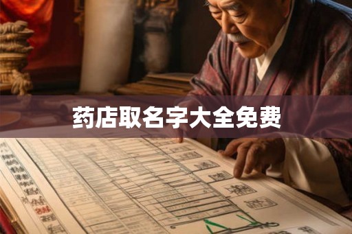 药店取名字大全免费