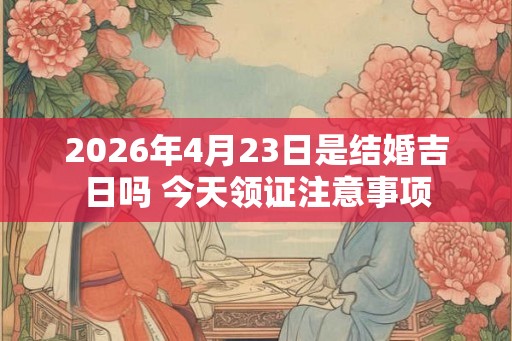2026年4月23日是结婚吉日吗 今天领证注意事项