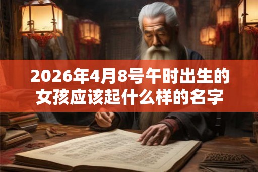 2026年4月8号午时出生的女孩应该起什么样的名字