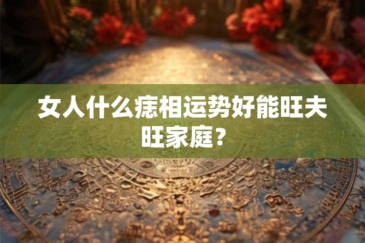 女人什么痣相运势好能旺夫旺家庭？