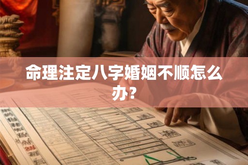 命理注定八字婚姻不顺怎么办？