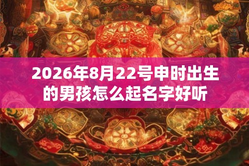 2026年8月22号申时出生的男孩怎么起名字好听