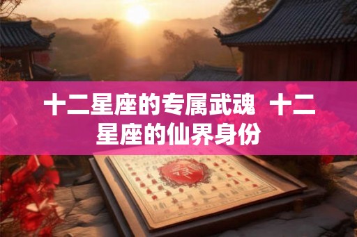 十二星座的专属武魂 十二星座的仙界身份 十二星座的专属武魂 十二星座的仙界身份