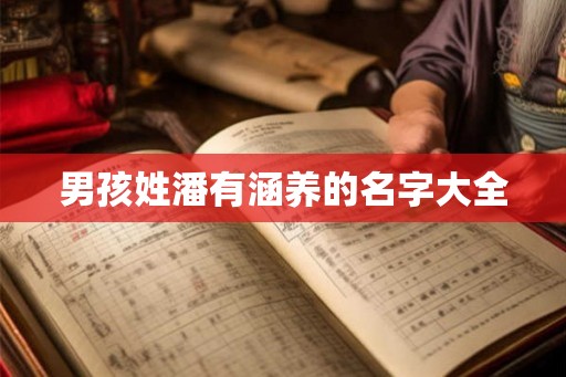 男孩姓潘有涵养的名字大全