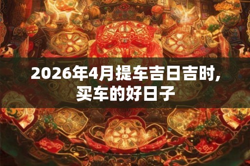 2026年4月提车吉日吉时,买车的好日子