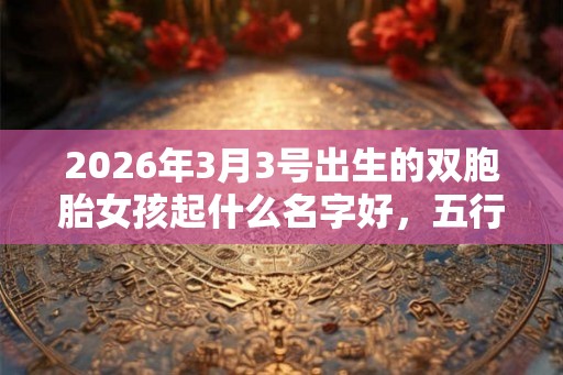 2026年3月3号出生的双胞胎女孩起什么名字好，五行属什么？