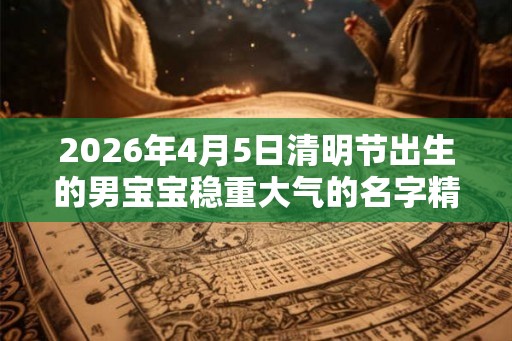 2026年4月5日清明节出生的男宝宝稳重大气的名字精选