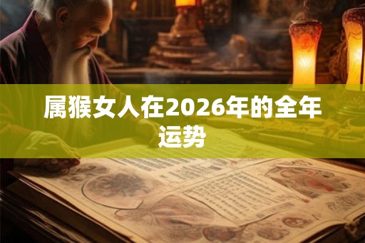 属猴女人在2026年的全年运势 属猴女人在2026年的全年运势