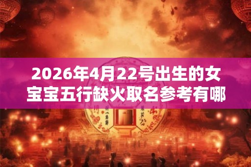 2026年4月22号出生的女宝宝五行缺火取名参考有哪些