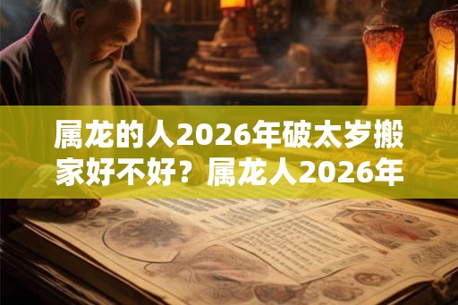 属龙的人2026年破太岁搬家好不好?属龙人2026年犯小人吗? 属龙的人2026年破太岁搬家好不好?属龙人2026年犯小人吗?