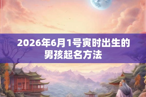 2026年6月1号寅时出生的男孩起名方法