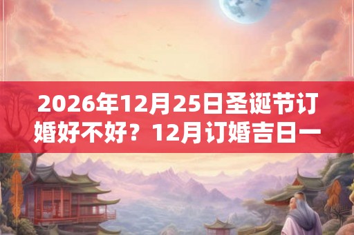2026年12月25日圣诞节订婚好不好？12月订婚吉日一览