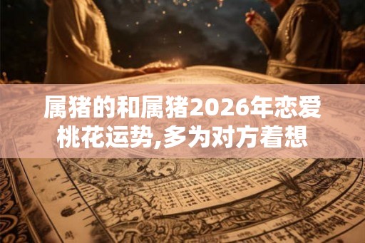 属猪的和属猪2026年恋爱桃花运势,多为对方着想