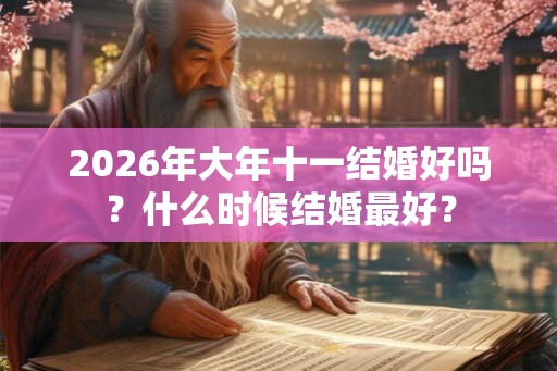 2026年大年十一结婚好吗?什么时候结婚最好? 2026年大年十一结婚好吗?什么时候结婚最好?