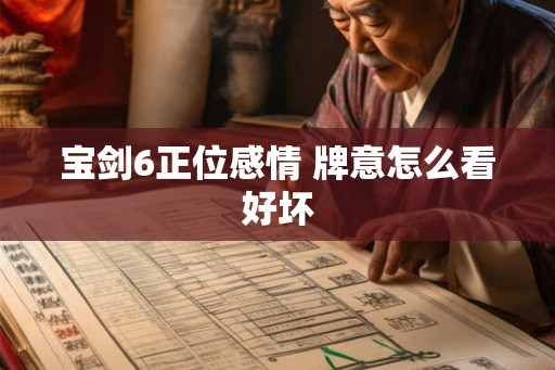 宝剑6正位感情 牌意怎么看好坏