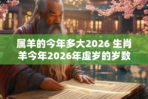 属羊的今年多大2026 生肖羊今年2026年虚岁的岁数 属羊的今年多大2026 生肖羊今年2026年虚岁的岁数