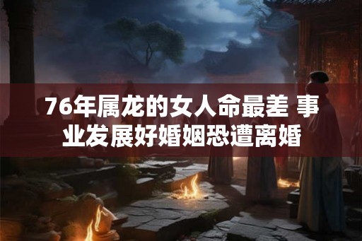 76年属龙的女人命最差 事业发展好婚姻恐遭离婚