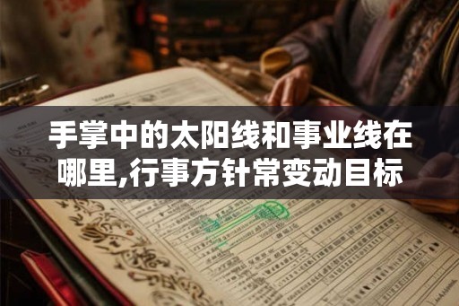 手掌中的太阳线和事业线在哪里,行事方针常变动目标难定