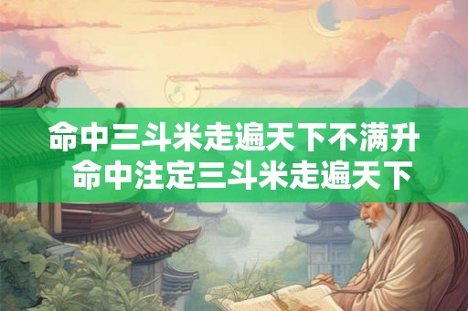 命中三斗米走遍天下不满升  命中注定三斗米走遍天下不满升