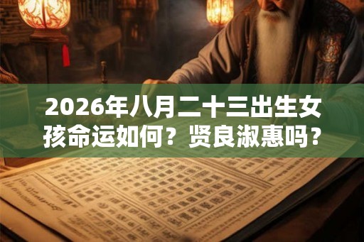 2026年八月二十三出生女孩命运如何？贤良淑惠吗？