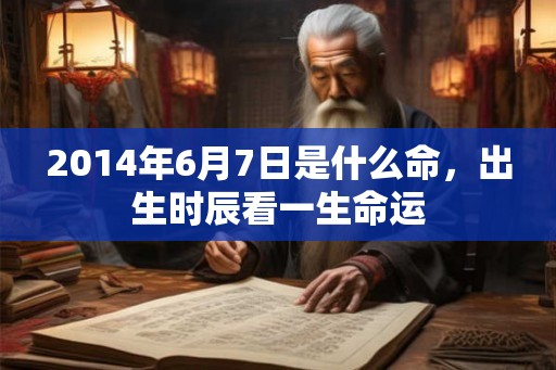 2014年6月7日是什么命，出生时辰看一生命运