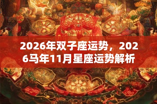 2026年双子座运势，2026马年11月星座运势解析