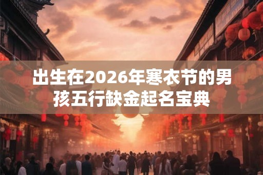 出生在2026年寒衣节的男孩五行缺金起名宝典