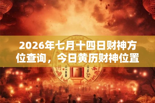 2026年七月十四日财神方位查询，今日黄历财神位置详解