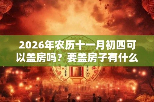 2026年农历十一月初四可以盖房吗？要盖房子有什么禁忌吗？