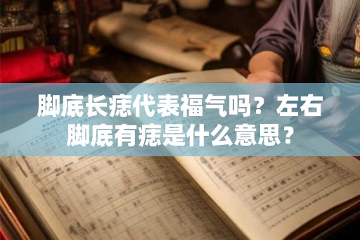 脚底长痣代表福气吗?左右脚底有痣是什么意思? 脚底长痣代表福气吗?左右脚底有痣是什么意思?