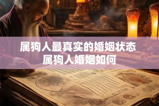 属狗人最真实的婚姻状态 属狗人婚姻如何