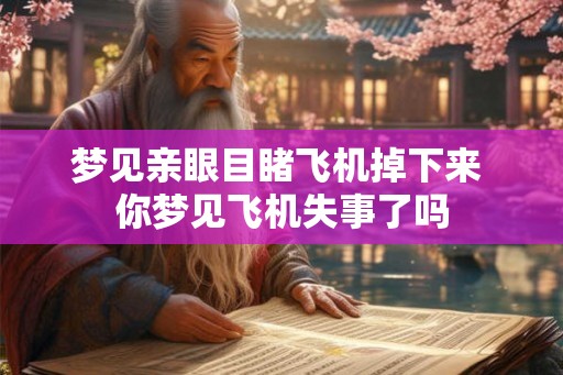 梦见亲眼目睹飞机掉下来 你梦见飞机失事了吗