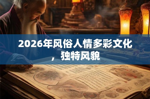 2026年风俗人情多彩文化，独特风貌