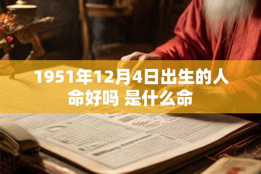 1951年12月4日出生的人命好吗 是什么命