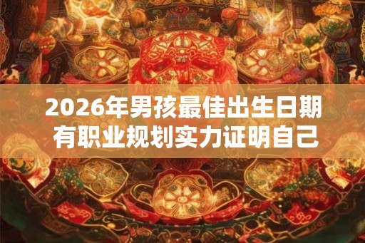 2026年男孩最佳出生日期 有职业规划实力证明自己