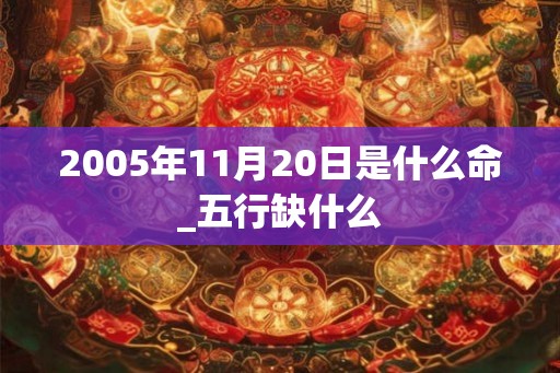 2005年11月20日是什么命_五行缺什么