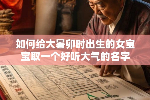 如何给大暑卯时出生的女宝宝取一个好听大气的名字