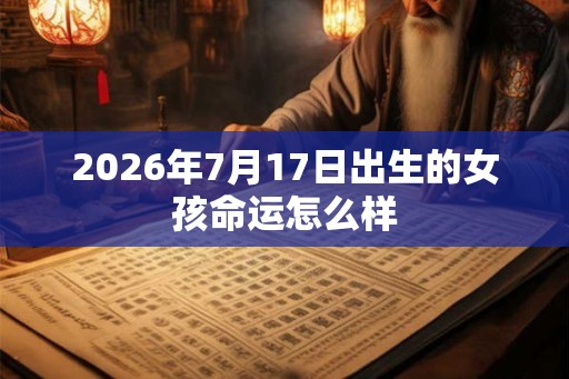 2026年7月17日出生的女孩命运怎么样