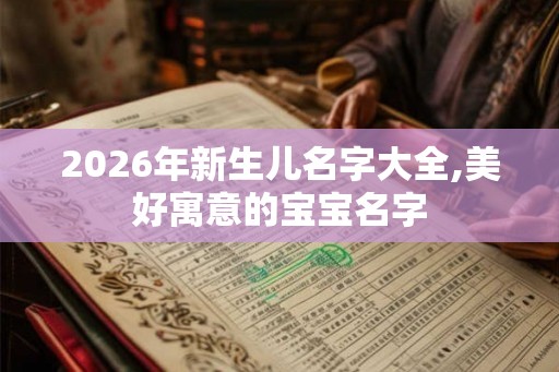 2026年新生儿名字大全,美好寓意的宝宝名字