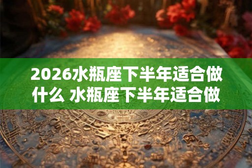 2026水瓶座下半年适合做什么 水瓶座下半年适合做生意吗