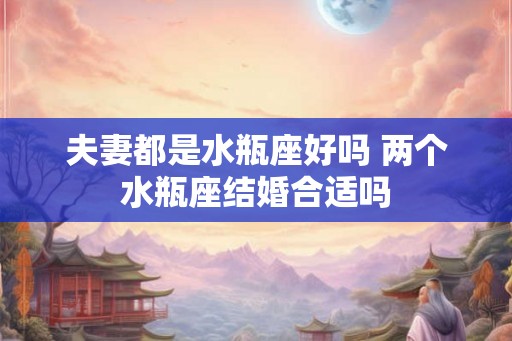 夫妻都是水瓶座好吗 两个水瓶座结婚合适吗 夫妻都是水瓶座好吗 两个水瓶座结婚合适吗