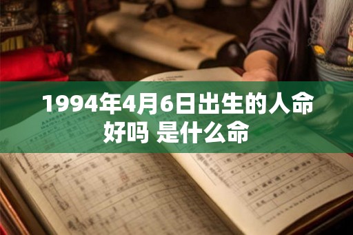 1994年4月6日出生的人命好吗 是什么命
