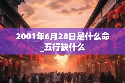 2001年6月28日是什么命_五行缺什么