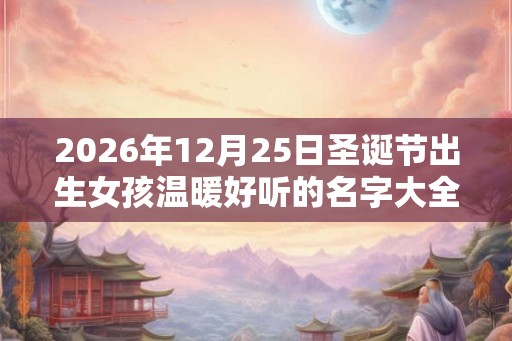2026年12月25日圣诞节出生女孩温暖好听的名字大全
