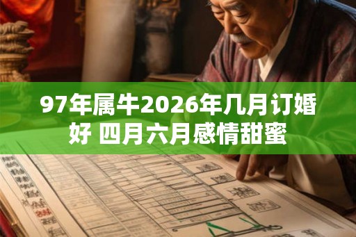 97年属牛2026年几月订婚好 四月六月感情甜蜜
